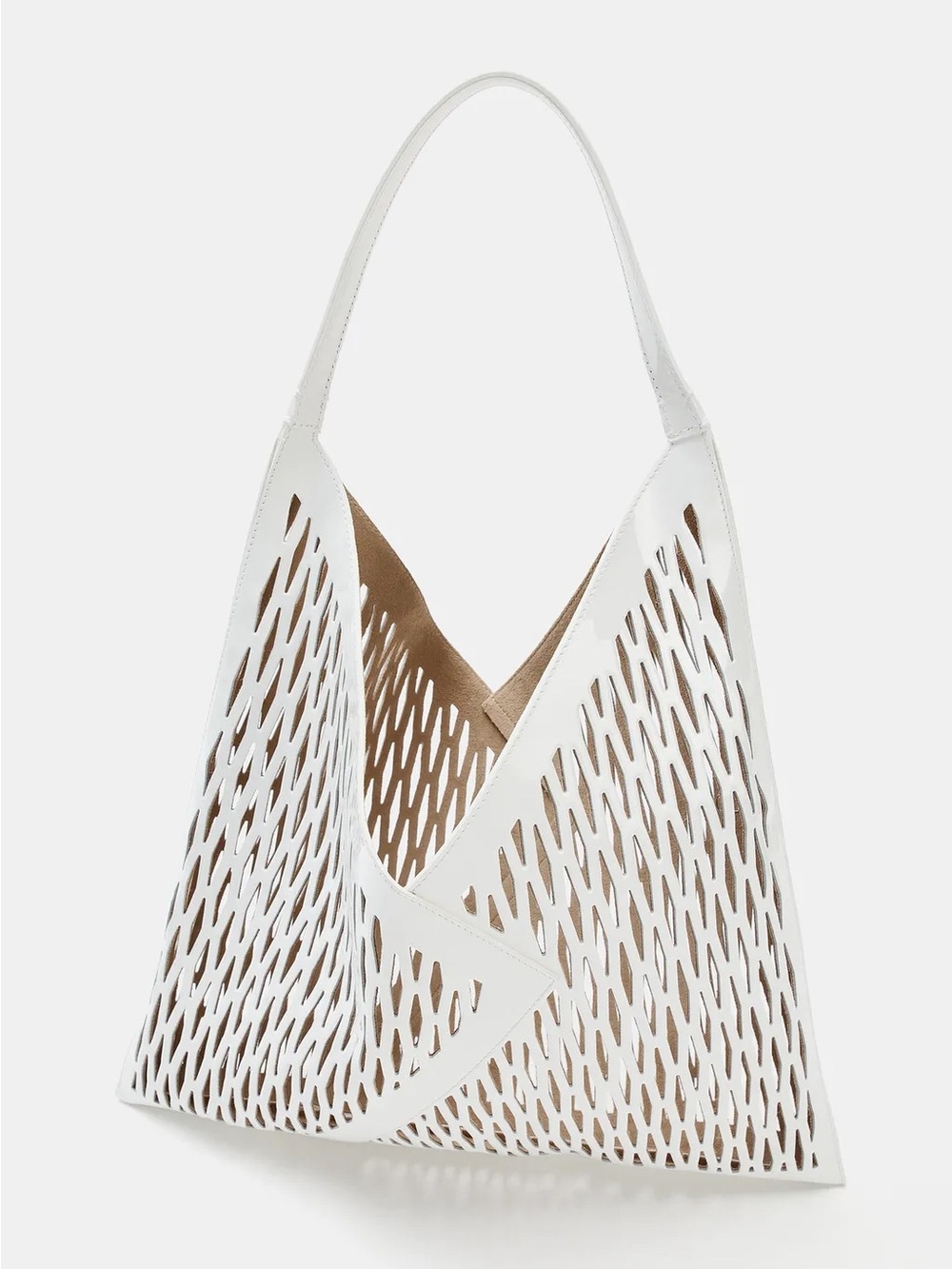 Zara LASER-CUT LEATHER SHOPPER